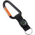 Карабин Munkees with strap, compass, keyring, 8 мм, Black (6932057832287) image