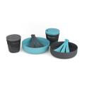 Набор посуды DeltaLight Camp Set 2.2 (2 mugs, 2 Bowls, 2 Delta Cutlery Sets), Pacific Blue/Grey, р. от Sea to Summit (STS ADLTSET2.2) image