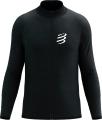 Чоловіча кофта з рукавом реглан Compressport Seamless Zip Sweatshirt, Black Melange, M (7630102557725) image