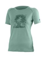 Термофутболка жіноча Lasting FLORA, green, S (FLORA-7575S)