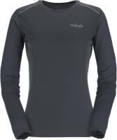 Футболка з довгим рукавом жіноча Rab Force LS Tee Wmns, Beluga, 12 (QBL-08-BEL-12)