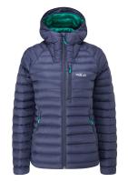 Легкий жіночий пуховик Rab Microlight Alpine Jacket Wmns, Deep Ink/Atlantis, 12 (RB QDB-13-DEEP-12)