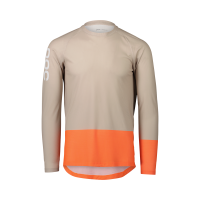 Джерсі чоловіче з довгим рукавом POC MTB Pure LS Jersey, Light Sandstone Beige/Zink Orange, XL (PC 528448516XLG1)