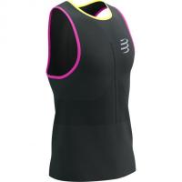 Майка чоловіча Compressport Pro Racing Singlet M, Black/Safe Yellow/Neo Pink, M (7630102564433)