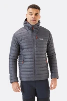 Чоловічий легкий пуховик Rab Microlight Alpine Jacket, Graphene, XSM (QDB-12-GRH-XSM)