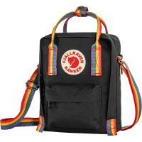 Сумка Fjallraven Kanken Rainbow Sling, Black/Rainbow Pattern (7323450842239)