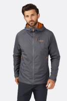 Чоловіча куртка Soft Shell Rab Vapour-Rise Summit Jacket, Graphene, L (QVR-84-GRH-LRG)