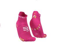 Шкарпетки Compressport Pro Racing Socks V4.0 Run Low, Fluo Pink/Primerose, T1 (XU00047B 360 0T1)