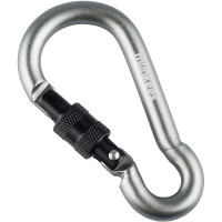 Карабін Munkees 3249 Pear with Screw Lock 8 mm x 80 mm Grey (MNKS 3249-GY)