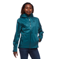 Мембранна жіноча куртка для трекінгу Black Diamond W Treeline Rain Shell, S - Sea Pine (BD 7450093032SML1)