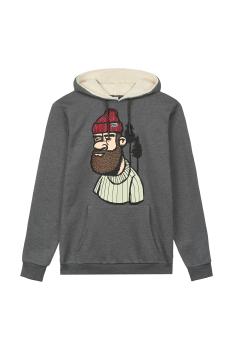 Чоловіча худі з кишенею кенгуру Picture Organic Mopsa Plush Hoody, Dark Grey Melange, M (PO MSW369B-M) image