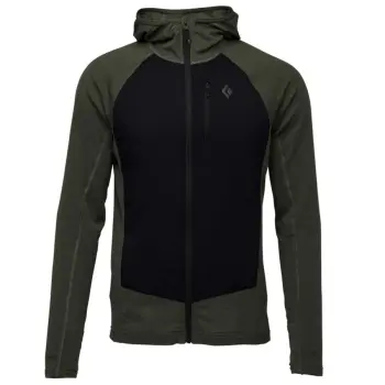 Флісовий реглан Black Diamond Men's Coefficient LT Hybrid Hoody, Tundra/Black, M (793661540915) image