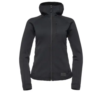 Жіноча флісова кофта з рукавом реглан Black Diamond Factor Hoody, L - Black (BD 744080.0002-L) image