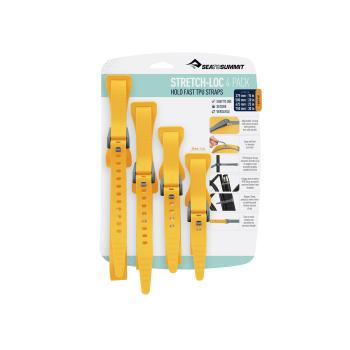 Набір стяжок Stretch-Loc All Sizes 20mm 4 Pack від Sea To Summit, Yellow (STS ASLSTRP4PCKYW) image