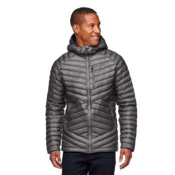 Трекінговий чоловічий легкий пуховик Black Diamond M Approach Down Hoody, Granite, S (BD 7460001007SML1) image