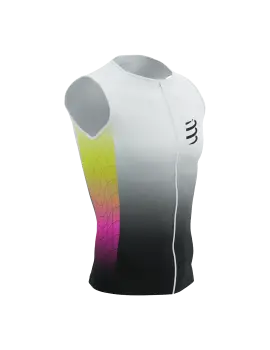 Майка чоловіча Compressport Tri Postural Aero Tank Top M, Safe Yellow/Neo Pink, M (7630102556896) image