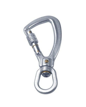 Карабін з вертлюгом Singing Rock Twister Hook,Screw Gate Zink-plated (SR K36421.ZO) image
