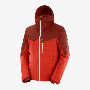 Горнолыжная мужская теплая мембранная куртка Salomon Untracked Jacket, M - Goji/Berry/Mad (SLM UNTR.C14027-M) image