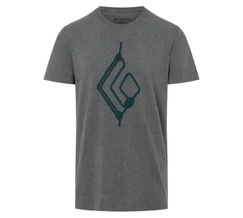Футболка чоловіча Black Diamond M Rope Diamond Tee, Charcoal Heather, XS (BD 730058.0036-XS) image