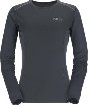 Футболка з довгим рукавом жіноча Rab Force LS Tee Wmns, Beluga, 12 (QBL-08-BEL-12) image