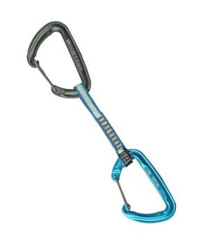 Оттяжка с карабинами First Ascent Helium Neon DY 10 мм 18 см, Grey/Blue (FA 24D1 18 10) image