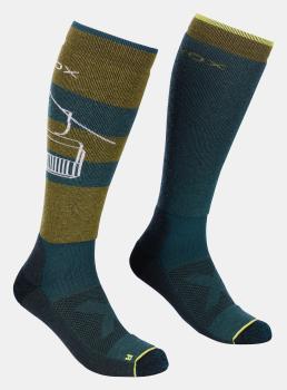 Носки мужские Ortovox Free Ride Long Socks M, green moss, 45-47 (4251422592314) image