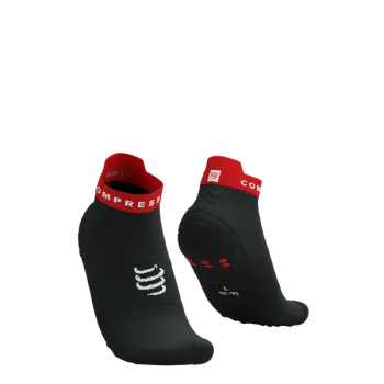 Носки Compressport Pro Racing Socks V4.0 Run Low, Black/Core Red, T2 (XU00047B9017T2) image