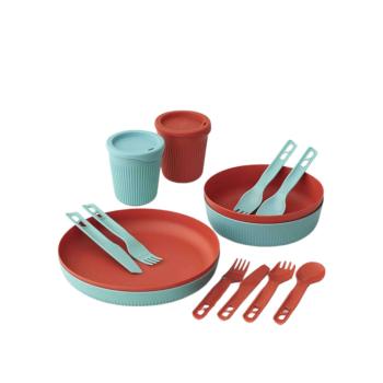 Набір посуду Sea to Summit Passage Dinnerware Set, 2P, 14 Piece, Spicy Orange/Aqua Sea Blue (STS ACK037051-122123) image