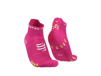 Шкарпетки Compressport Pro Racing Socks V4.0 Run Low 2022, Fluo Pink/Primerose, T2 (XU00047S 360 0T2) image