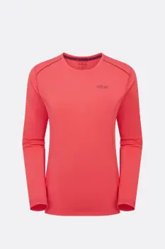 Футболка з довгим рукавом жіноча Rab Force LS Tee Wmns, Hibiscus, M (QBL-08-HIB-12) image