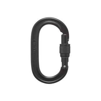 Карабін з муфтою Black Diamond Oval Keylock Screwgate, Black (BD 2102080002ALL1) image