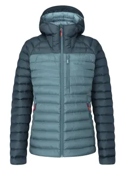 Женский легкий пуховик Rab Microlight Alpine Jacket Wmns, Orion Blue/Citadel, 8 (QDB-13-OBC-08) image