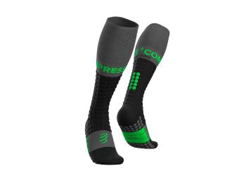 Компресійні гольфи Compressport Ski Touring Full Socks, Black / Green, T1 (SU00014B 909 0T1) image