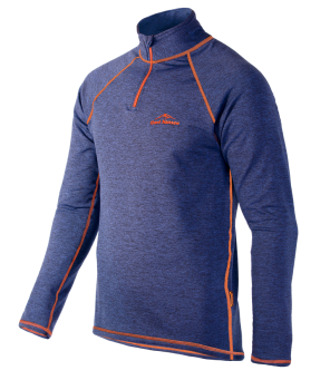 Чоловічий джемпер з рукавом реглан Fjord Nansen Halsa Golf Men, Navy Melange/Orange, S (fn_32772) image