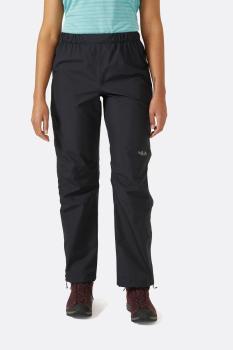 Штани жіночі Rab Downpour Eco FZ Pants Wmns, Black, Regular, 10 (QWG-87-BLK-10-RG) image