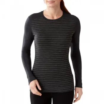 Термофутболка женская Smartwool Merino 250 Baselayer Pattern Crew Charcoal Heather, р.M (SW SS226.010-M) image