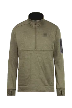 Мужской флисовый джемпер Picture Organic Bake Grid 1/4, dark army green, M (SMT102A-M) image
