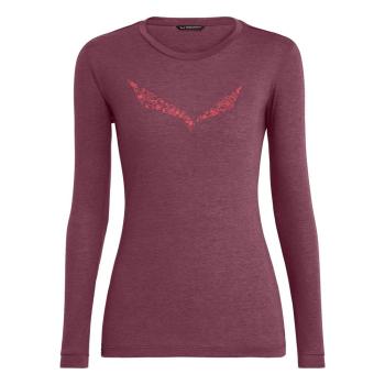 Жіноча футболка з довгим рукавом Salewa Solidlogo Dry W L/S Tee, Red, 44/38 (27341 6368) image