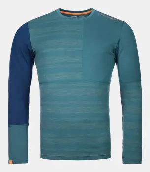 Термофутболка чоловіча Ortovox 185 Rock'n'wool Long Sleeve M, pacific green, S (4251422586740) image