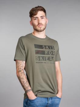 Футболка Fischer T-shirt Skis for Skiers, Olive, р.M (G66121) image