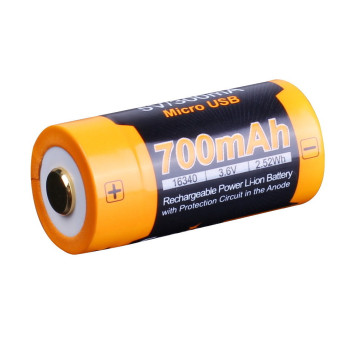 Акумулятор Fenix 16340 700 UP mAh Li-ion micro usb, 1 шт (ARB-L16-700UP) image