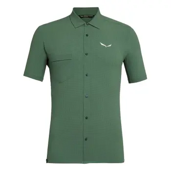 Рубашка мужская Salewa Puez Minicheck 2 Dry Short Sleeve Men's Shirt, Green, 50/L (277365940) image