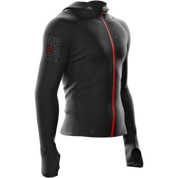 Чоловіча толстовка з рукавом реглан Compressport 3D Thermo Seamless Woodpulp Zip Hoodie, Black, M (HD3DV2-99-2M) image