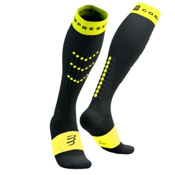 Компресійні гольфи Compressport Alpine Ski Full Socks, Black/Safe Yellow, T3 (7630102585513) image