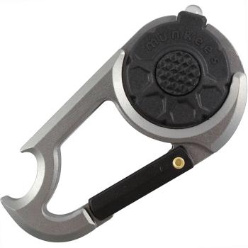 Брелок-ліхтарик Munkees 1089 Carabiner LED with Bottle Opener NEW Grey (MNKS 1089-NEW-GY) image