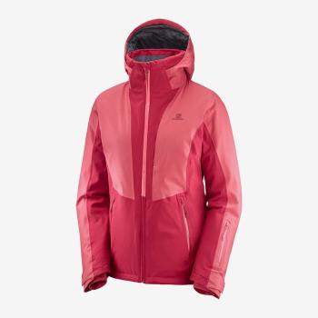 Гірськолижна жіноча тепла мембранна куртка Salomon Stormrace Jacket, S - Garnet Rose/Rio Red (SLM STORMRCW,C12083-S) image