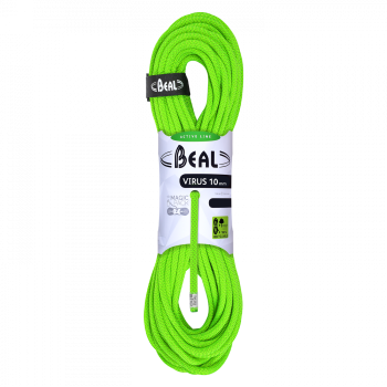 Мотузка динамічна BEAL VIRUS 10mm, 60m Solid Green (3700288281388) image