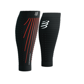 Компресійні гетри Compressport R2 Aero, Black/Red, T3 (7630102542714) image