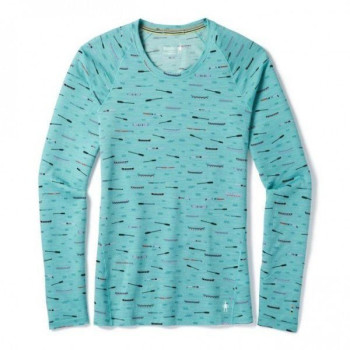 Футболка женская Smartwool Merino 150 Baselayer Print Long Sleeve Nile Blue, р.XS (SW 15574.B46-XS) image