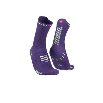 Шкарпетки Compressport Pro Racing Socks V4.0 Run High, Purple/Paradise Green, T4 (XU00046B 367 0T4) image